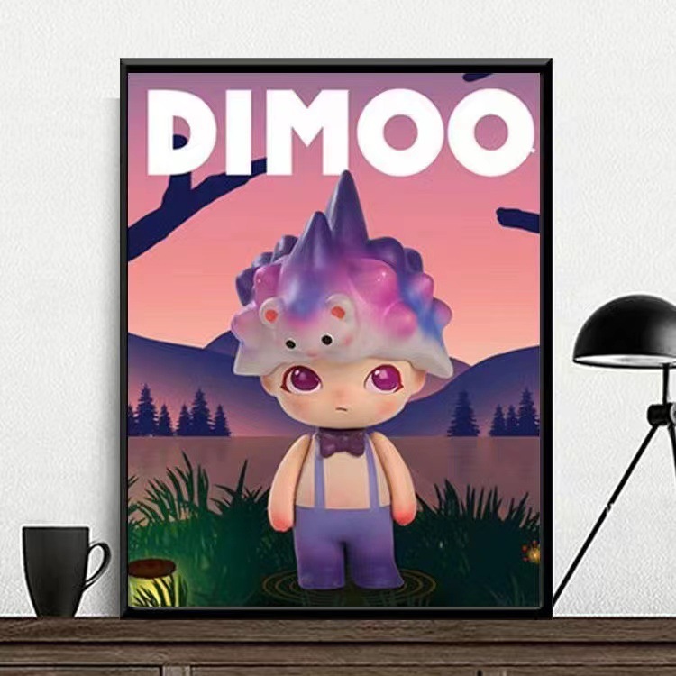 Burbuja mate pintura al óleo digital DIY hecho a mano regalo dibujos animados de dibujos animados hermosa pintura colgante simple