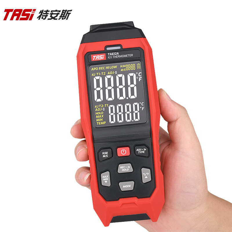 特安斯温度计TA612C四通道接触式温度表模具表面热电偶测温仪