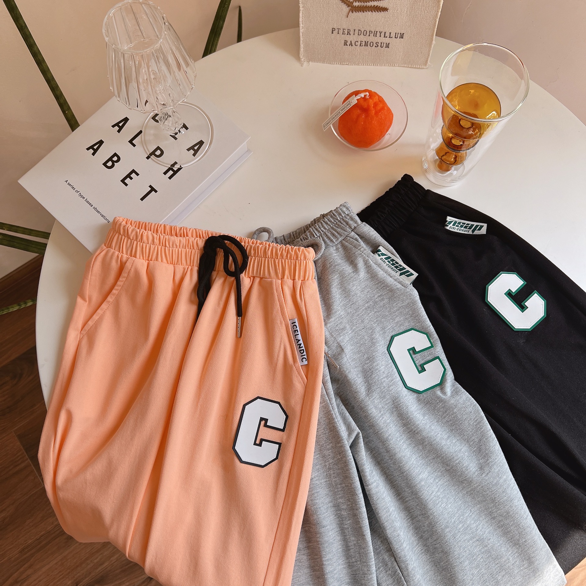 new pattern 2022 summer girl Sports pants pure cotton Thin section CUHK Solid children Mosquito control