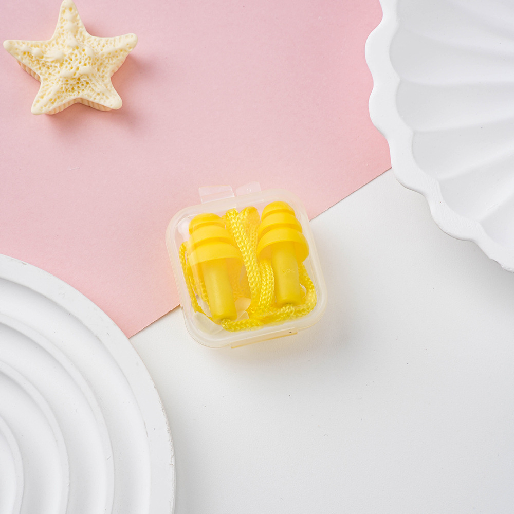 Boxed earplugs “rope” – yellow
