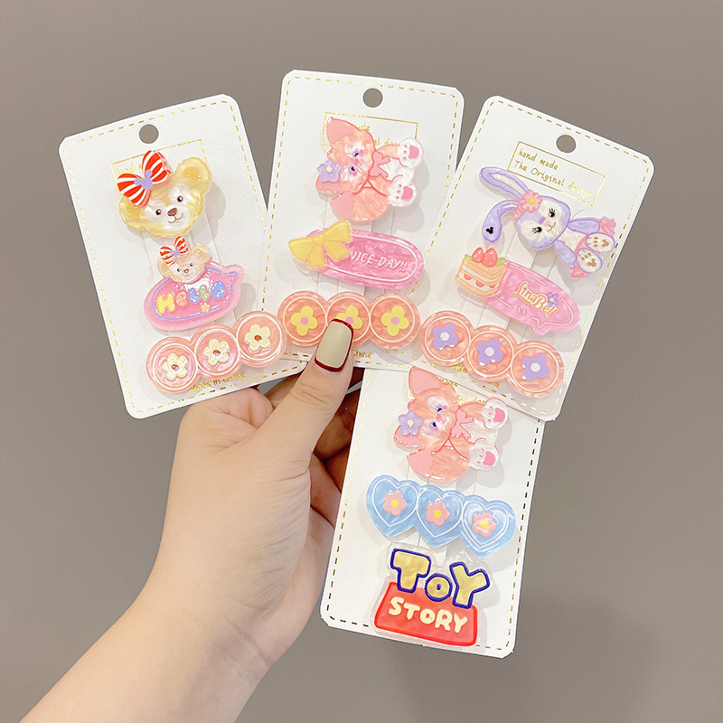 3-piece set~Lina Bell flower hair clips