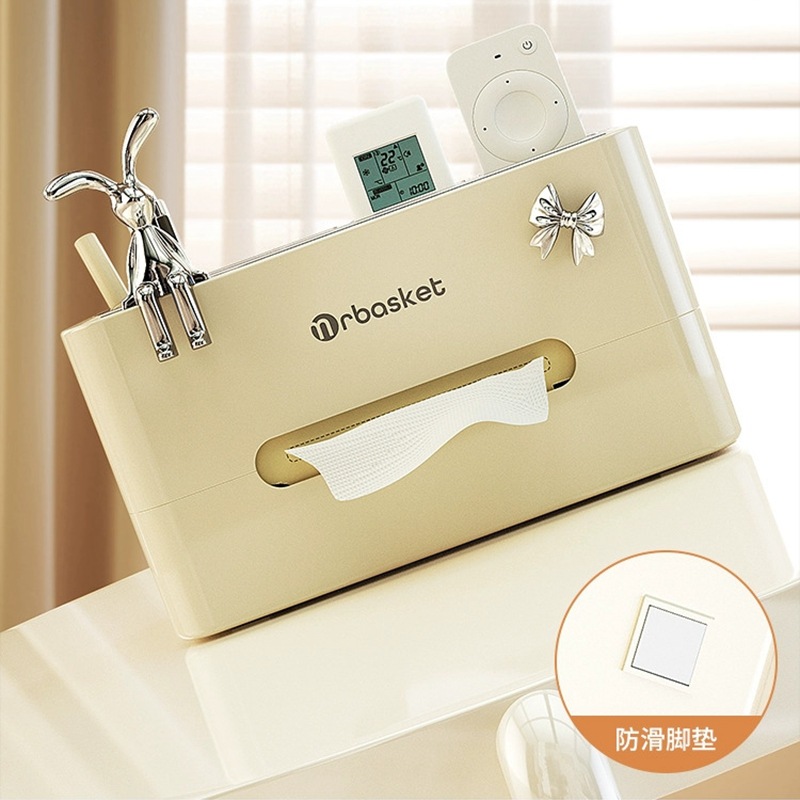 Caja de pañuelos hogar sala de estar mesa de café comedor creativo Luz de lujo dormitorio multifuncional escritorio caja de pañuelos de almacenamiento de control remoto
