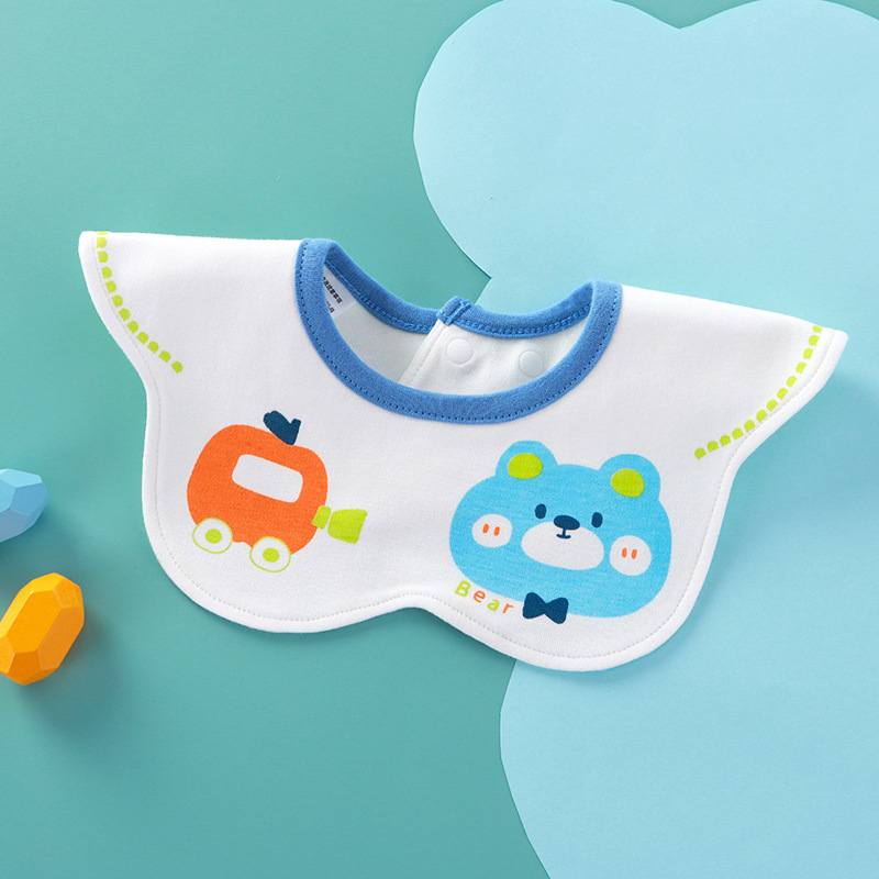 Babero para bebé toalla de saliva para bebé algodón impermeable recién nacido a prueba de vómitos babero para comer 360 grados rotación primavera y verano