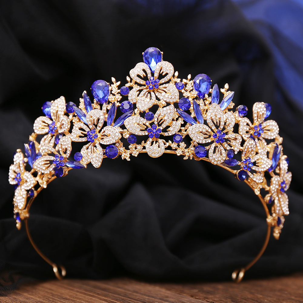 357g Weight Crown Hair Accessories Type 1 Piece Quantity Wedding, Birthday, Festival Occasion Alloy Material Leaves Pattern All Seasons Season Women's Gender Diamond Design Simple Style, Shiny Style Simple Style Shiny Women's Leaves Alloy Diamond Crown 9