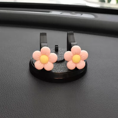 Car Support Navigation Stand Support | Car phone holder - desktop-mobile-phone-bracket-new-flower-pink