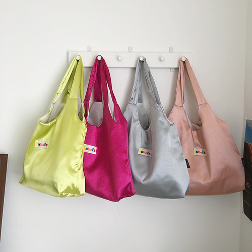 Korean Dongdaemun Women's Bag New Fabric Bag Simple Shoulder Crossbody Bag Casual Versatile Skin-friendly Soft Tote Bag