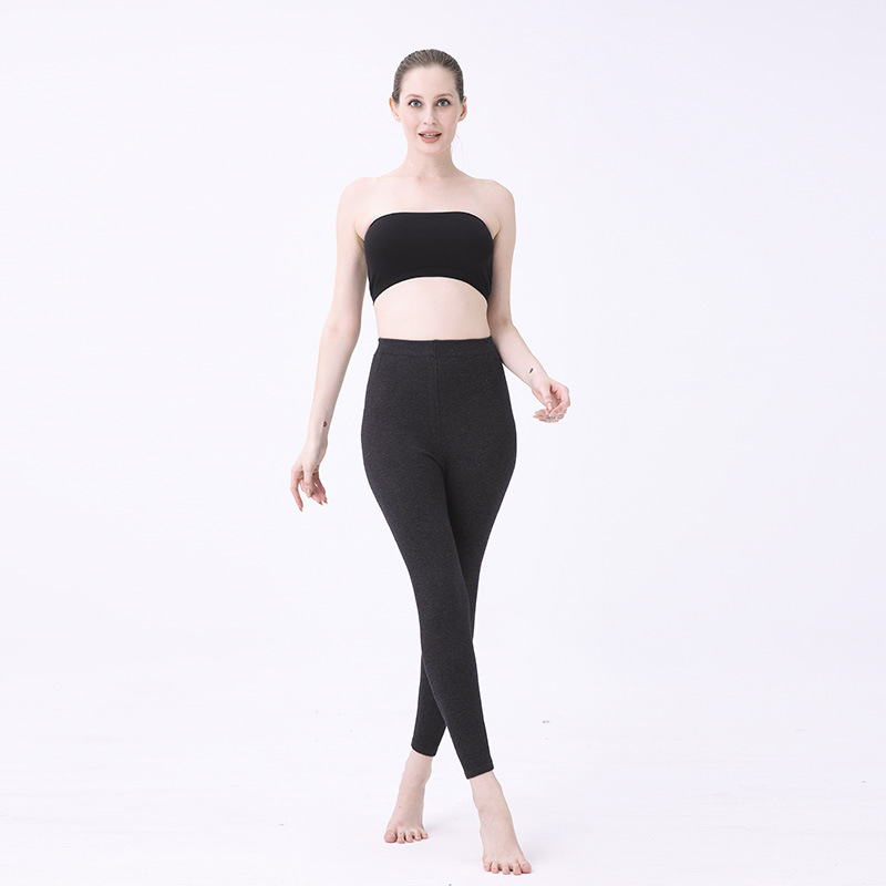Quần len nam mùa thu đông dày ấm, lưng cao, chất cashmere legging — Màu xám đậm của nam giới