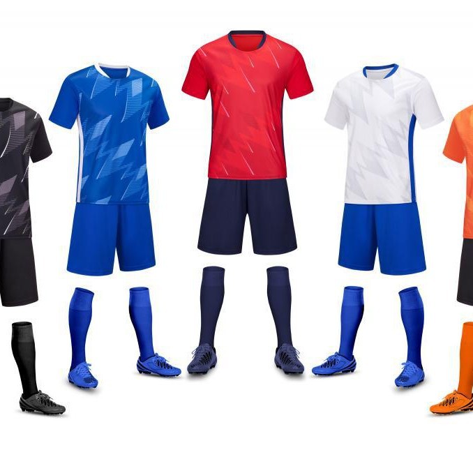 Trajes de entrenamiento de fútbol para adultos y niños camisetas deportivas transpirables de secado rápido se pueden imprimir bordados 6107