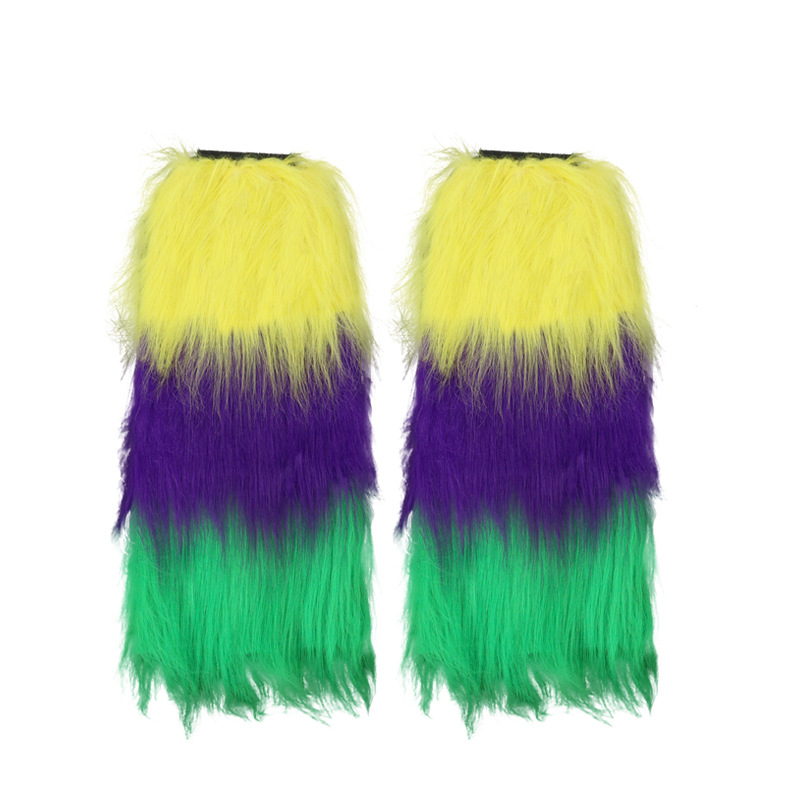 Nuevo cross-border Halloween tricolor piernas de peluche brasileño carnaval irlandés vestido de baile vestido de espectáculo