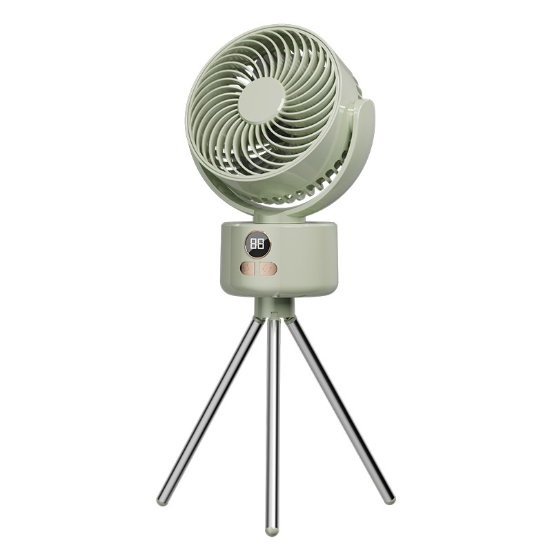 Ventilador de escritorio silencioso al aire libre camping viento plegable ciclo de agitación ventilador de carga pequeño ventilador USB ventilador trípode
