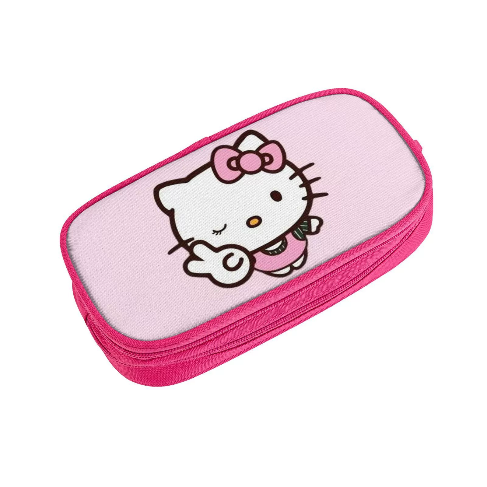 Hello Kitty, фуксия двухслойный мультяшный пенал для начальной школы, новая коллекция, начальная и средняя школа