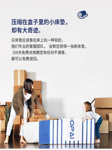 V5HA Wholesale Blue Box Mattress Latex Memory Foam Roll Pack Ten Home Use Student Spring Simmons Soft Cushion