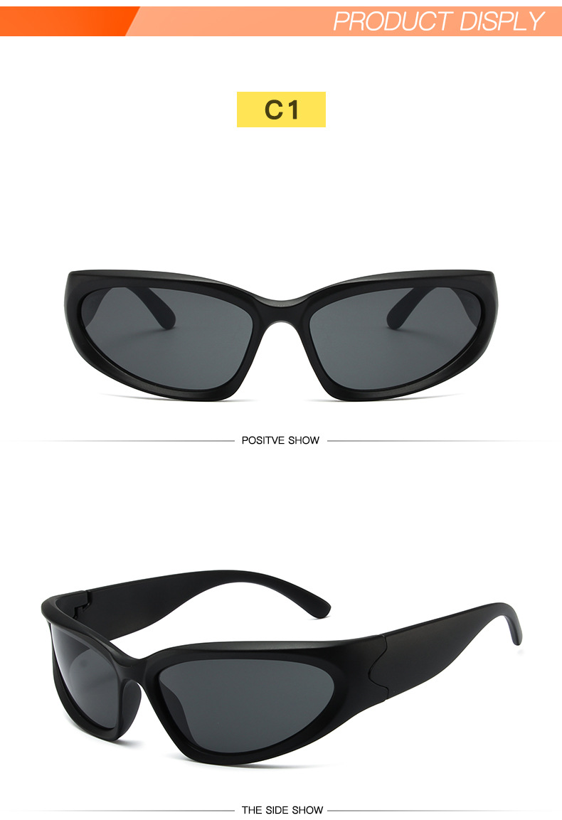 35g Weight Full Frame Glasses Structure Sunglasses Classification PC, UV400 Protection Lens Material Oval Frame Glasses Style Travel Occasion Solid Color Pattern Unisex Gender INS Style Style Grey, Black Color INS Style Solid Color PC UV400 Protection Oval Frame Full Frame Women's Sunglasses 4