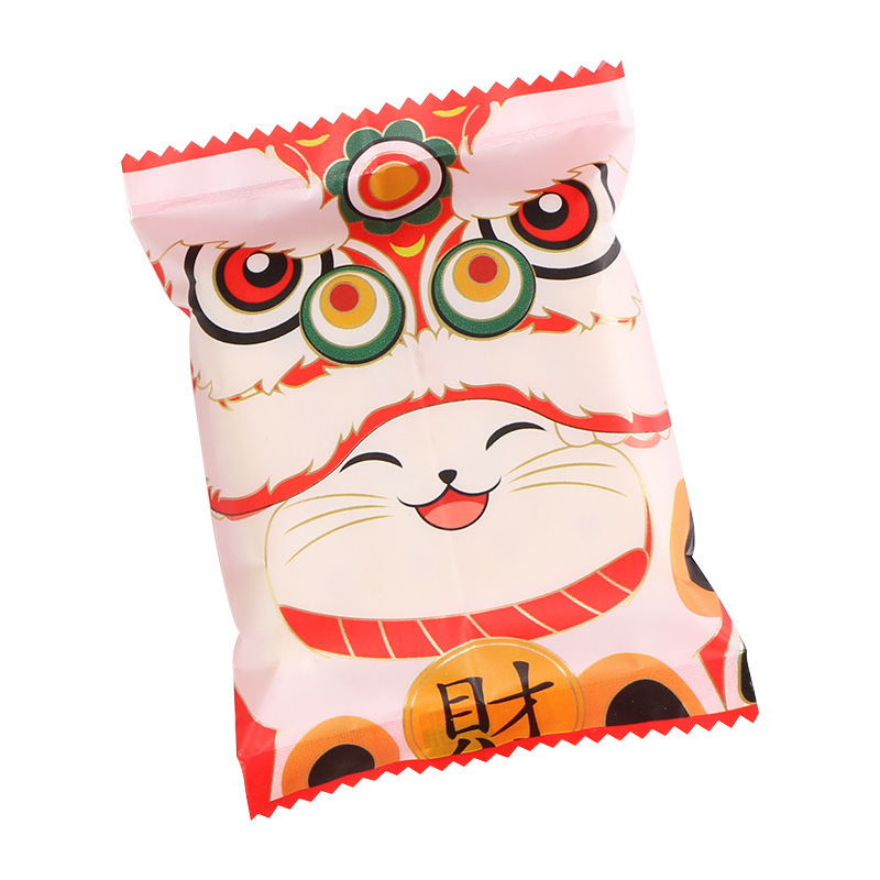 Año nuevo copo de nieve bolsa de vaca bolsa de dulces máquina de sellado Bolsa Nacional marea bolsa de galletas bolsa de turrón sello