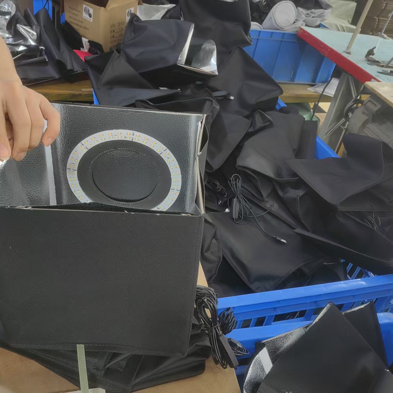 Led ışık küçük stüdyo 25CM fotoğraf aksesuarları yumuşak ışık kutusu natürmort fotoğraf masası mini katlanabilir ışık kutusu