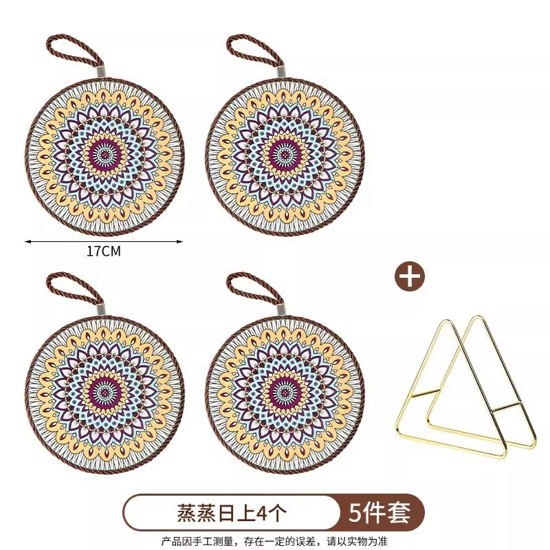 复古隔热垫耐高温砂锅防烫垫珐琅锅垫子陶瓷新中式餐桌防滑餐盘垫|undefined