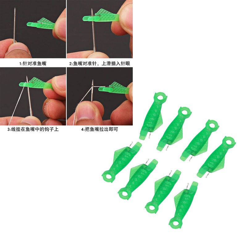 多目的便利式ミニ小魚型糸通しミシン針糸通し針糸セット部品|undefined