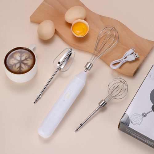 Handheld coffee frother, egg white cream stirrer, milk frother, household wireless electric egg beater