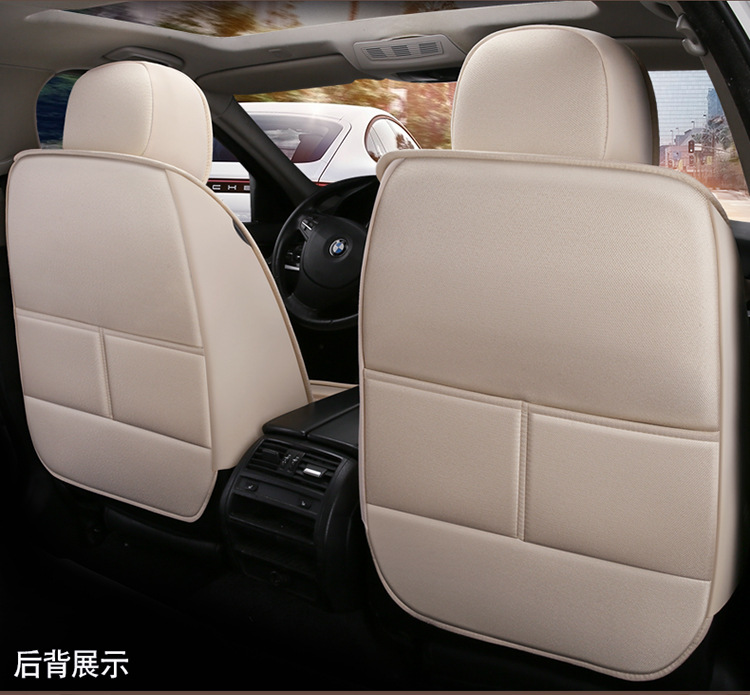 Factory Direct Sales Breathable Linen All-Season Wear-Resistant and Dirt-Resistant Fully Enclosed Car Seat Cushion Car Seat Cover
