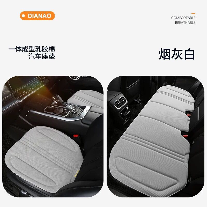 Seat cushion, seat cover: Universal Car Seat Cushion - gray-white-three-piece-set