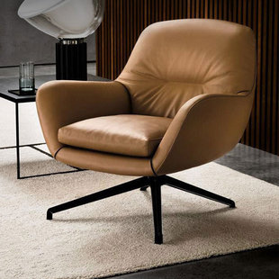 Italian Minimalist Leisure Chair, Simple Modern Hotel B&B Living Room Designer Single Sofa Chair, Fashionable Lazy Chair