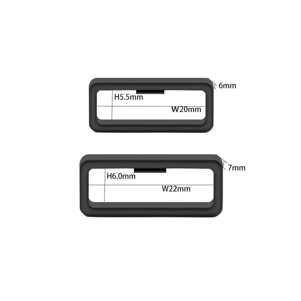 Anillo móvil de silicona anillo de reloj de goma 20 22mm anillo de reloj adecuado para Samsung Huami Huawei Boneng Jiaming Fenix5, etc.