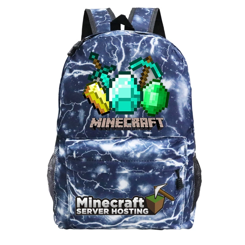 Детский рюкзак-плечевая сумка (Minecraft), принтая школьная сумка, один размер, легкий 0.311 кг