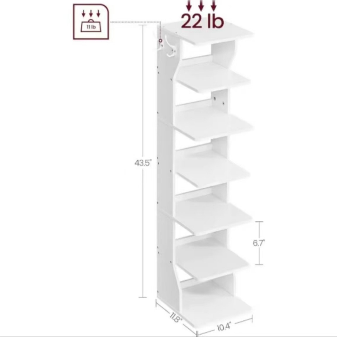 Cross-border e-commerce foreign trade 7-level vertical shoe rack