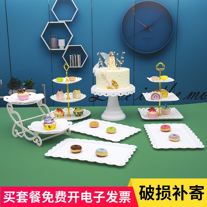 Fiesta de cumpleaños de postres estante de exhibición mesa de comida fría mesa de té bandeja de pasteles de bocadillos estante de postres de boda decoración