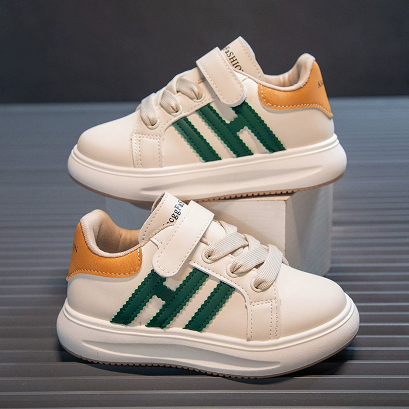 Детские кроссовки для мальчиков и девочек Осенние, новые студенческие туфли в Корейском стиле, Белая обувь, универсальная непромокаемая повседневная обувь для мальчиков