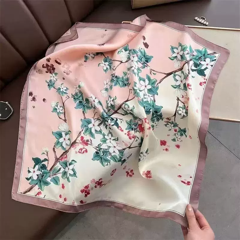 Платок-носкатка, корейский стиль, 70×70 см, тонкая легкая защита шеи и повязка на голову