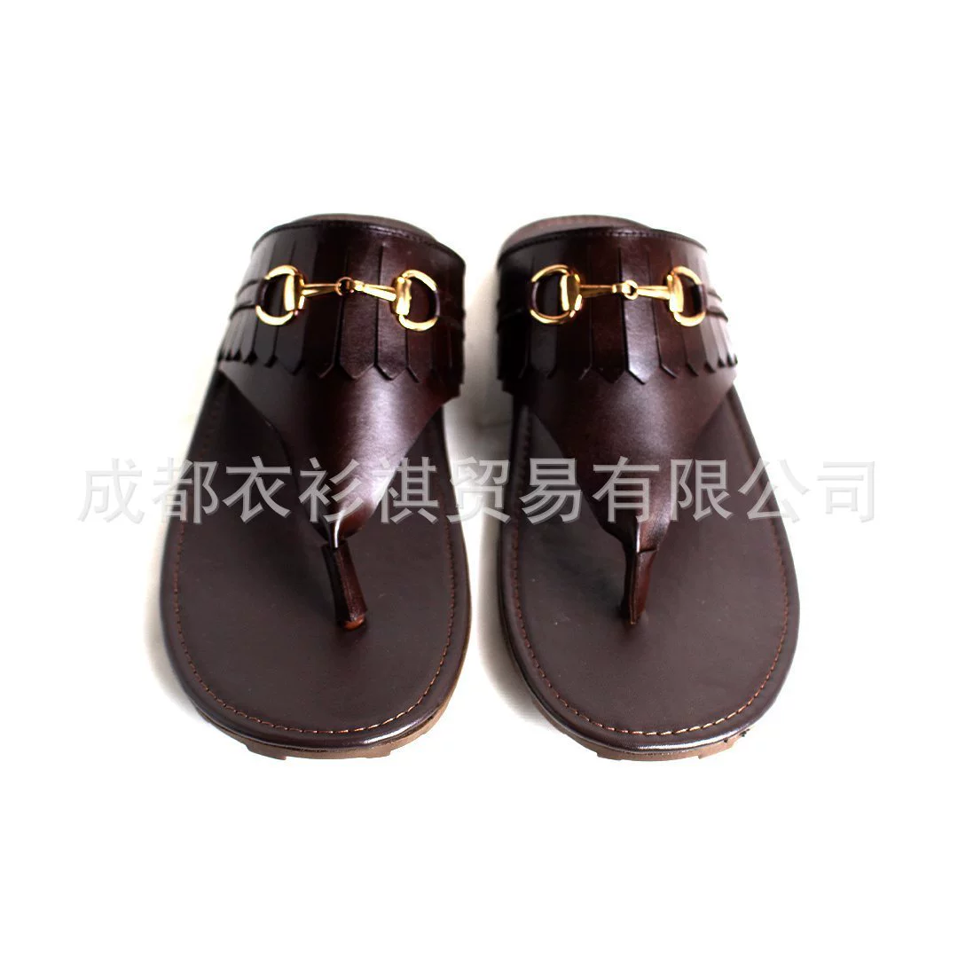 Трансграничная фабрика, новые летние шлепанцы для внешней торговли, мужские и женские сандалии, шлепанцы с пряжкой для лошадей, шлепанцы на плоской подошве, большие размеры