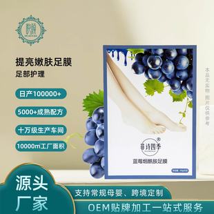 Customized Blueberry Nicotinamide Foot Mask Beauty Salon Universal Moisturizing and Moisturizing Foot Skin Care Cosmetics Factory