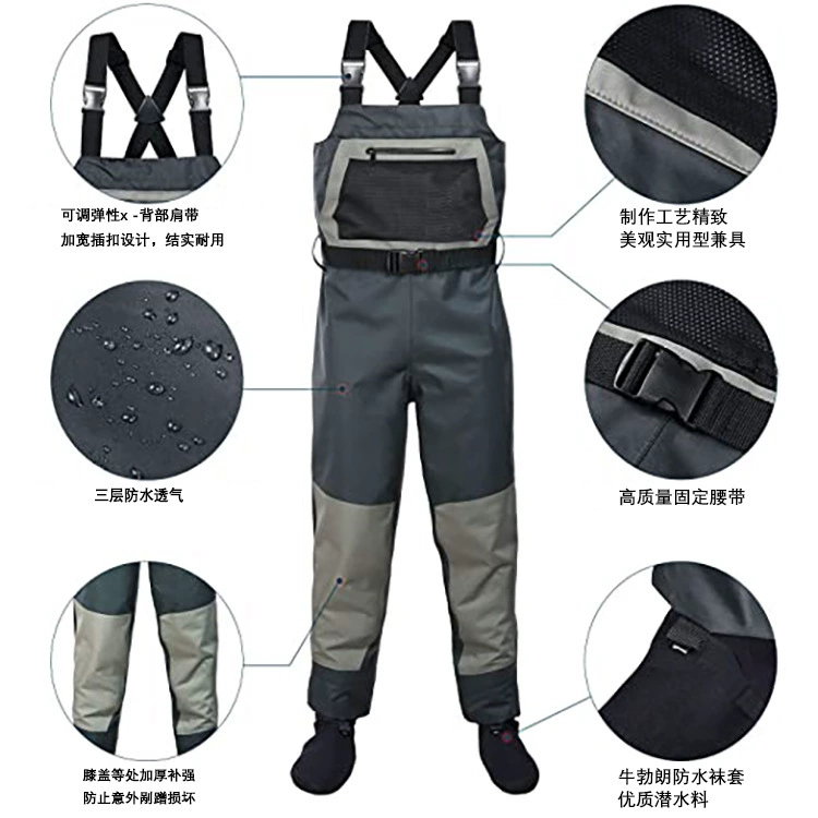 [Производитель] Амазонка взрывной чехол из воды рыболовные штаны на открытом воздухе три слоя дышащей ткани рыболовные штаны