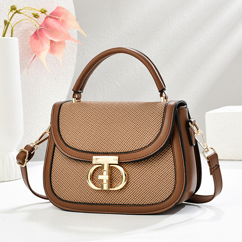 Bolso de moda 2025 nuevo bolso de moda de color contraste bolso de hombro casual bolso de textura bolsas