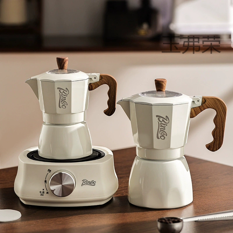 Bincoo coffee dual valve Mocha pot home grinding coffee machine Italian concentrated extraction coffee coffee