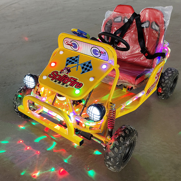 Vehículo todoterreno al aire libre para niños karting eléctrico mayorista para dos personas puede sentarse en línea cuadrada popularidad de los fabricantes de automóviles de choque
