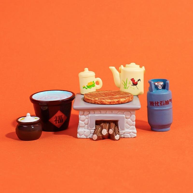 Retro nostálgico hogar accesorios decoración micro paisaje necesidades diarias decoración tanque de agua tanque de gas estufa de carbón calentador de agua hogar