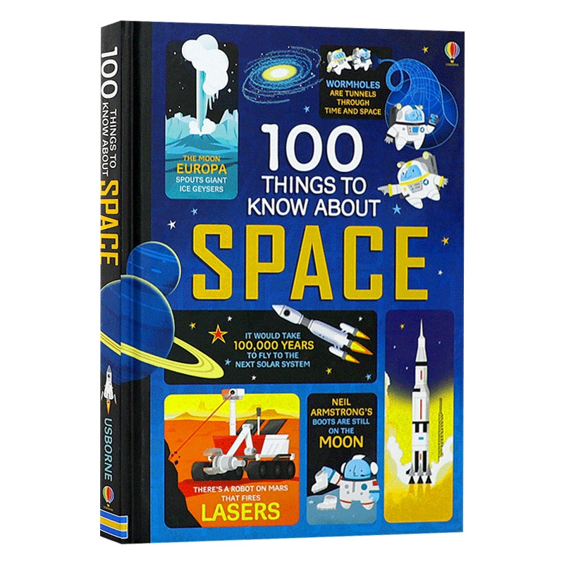 100 предметов о космосе на английском, оригинальная книга USBORNE 100 вещей, которые нужно знать