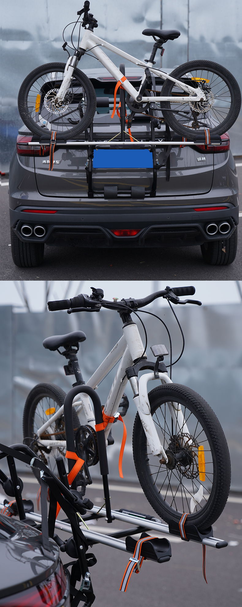 Car Rear Tow Bike Rack Rear Hanging Tail Rack Rear Support Fixed Placement Rear Rack Trunk Does Not Block the License Plate