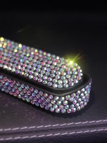 Car Temporary Parking Number Plate with Diamonds, High-End Hidden Creative Female Mobile Phone Number Plate for Moving the Car
