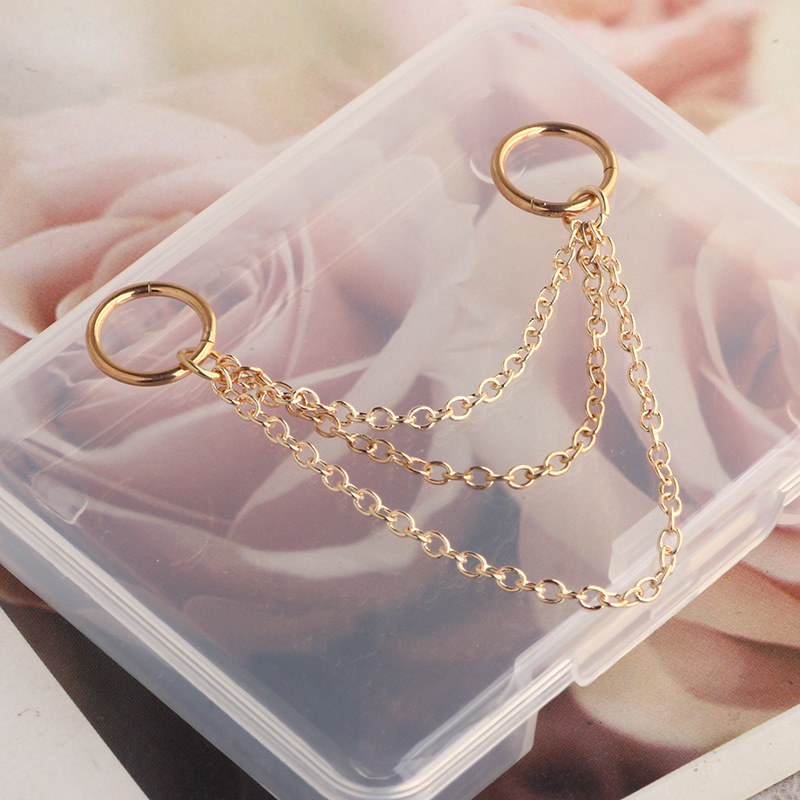 Rose Gold Star 10mm Stainless Steel Piercing Ear Bone Needle Earrings Cartilage Stud detail image 10