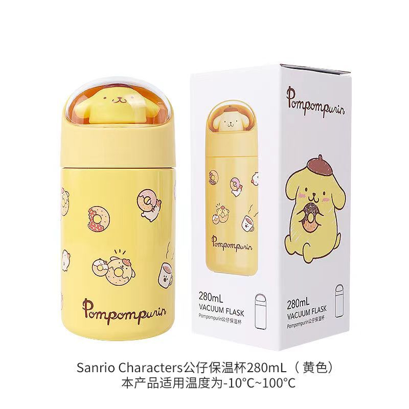 Taza termo pequeña creativa de Sanrio, niña de dibujos animados, niños lindos, escuela de alto valor, taza de agua potable directa portátil