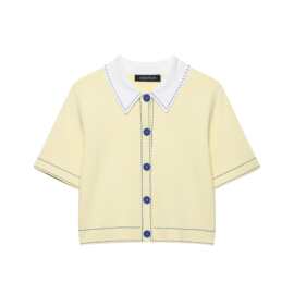 跨境批发秋季新款新款女装 POLO 衫缉线针织外套2142109