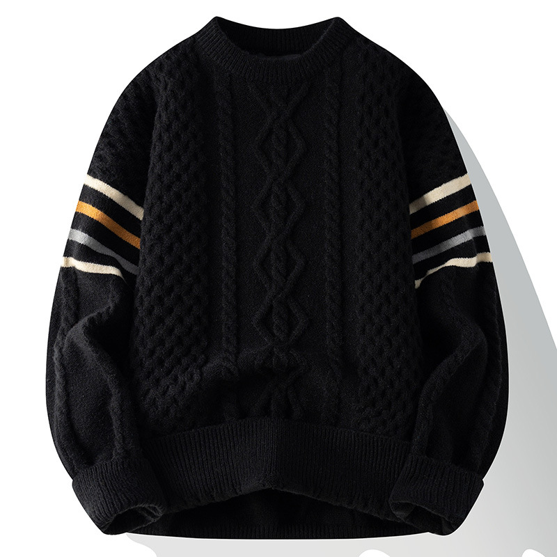 Winter Men's Thickened New Korean Edition Trendy Loose Handsome Teenage High School Student Knitted Sweater for Outer_voghion.com