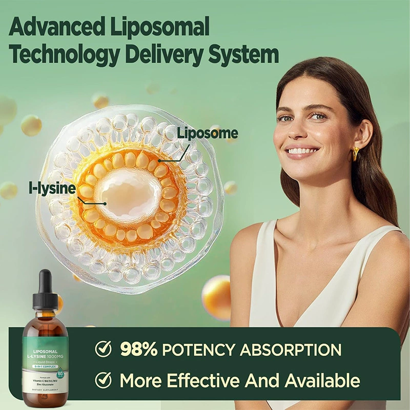 Кросс‑бордер иностранная торговля горячий продаж liposome levoly lysine drops L‑Lysine Droplets индивидуальные наклейки бренд