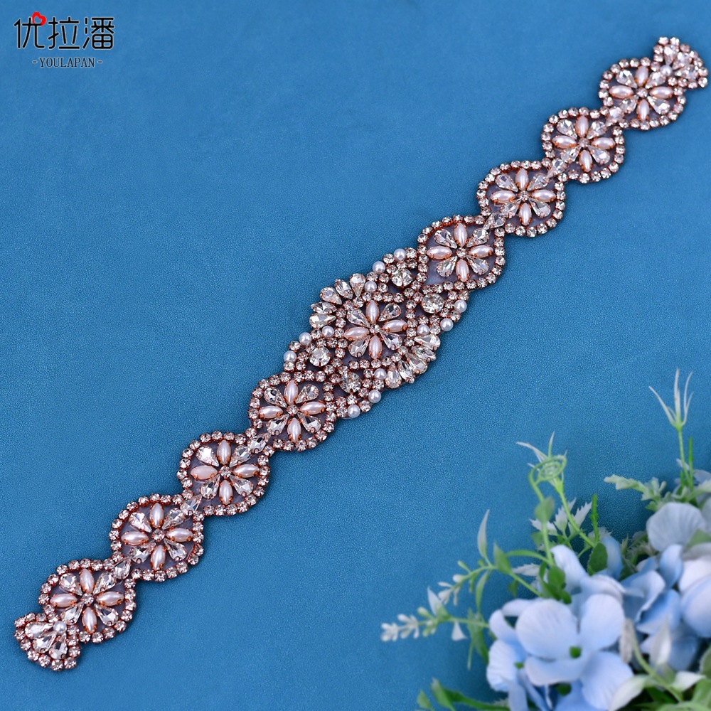 Youlapan rhinestone cinturón decorativo vestido de novia faja AliExpress Venta caliente Fabricante en stock S161