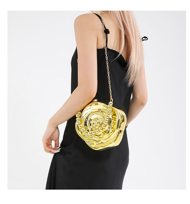 Elegante Blumen Acryl Handtasche Für Damen Einzigartige Box Tasche_voghion.com