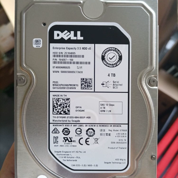4 ТБ 7.2K 3.5" 12Gbs SAS серверный жесткий диск, 3 года гарантии ST4000NM0025