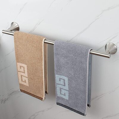 Cross border 304 Stainless steel Shower Room Punch holes one word towel bar Wall mounted Towel rack Restroom wire drawing Towel rack